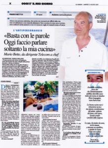 Cuoco Personale e Lezioni di Cucina a Venezia - Mario Betto